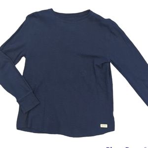 Gap Kids Long Sleeve Navy Blue Waffle Tee size XL Regular